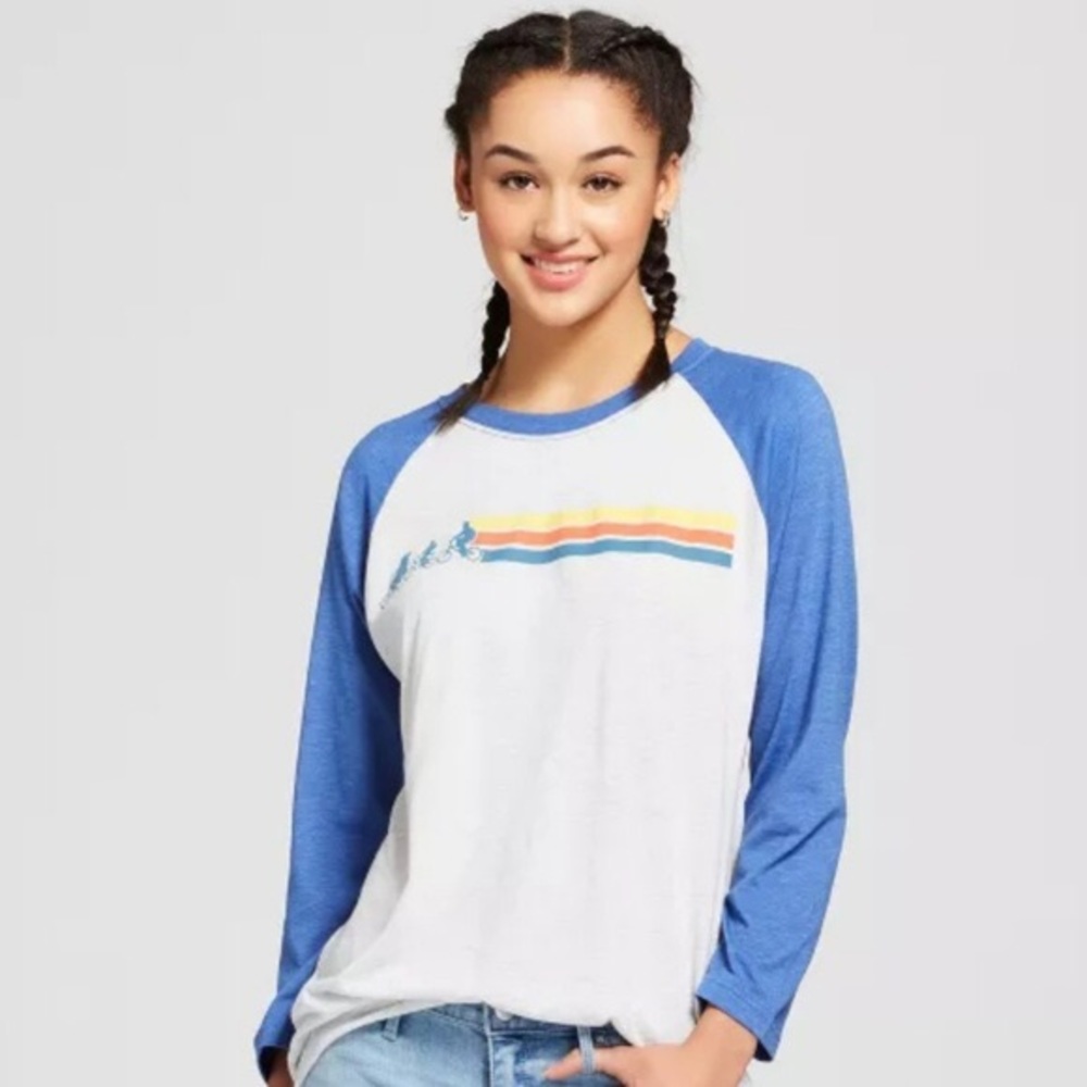 Stranger Things Netflix Retro Bike Baseball Tee